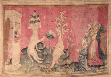 La bête à sept têtes de la mer recevant l